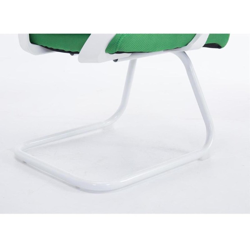 Silla de confidente CUBA WHITE V con Soporte Dorsal y Asiento Acolchado, en Negro