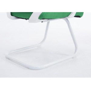 Silla de confidente CUBA WHITE V con Soporte Dorsal y Asiento Acolchado, en Negro