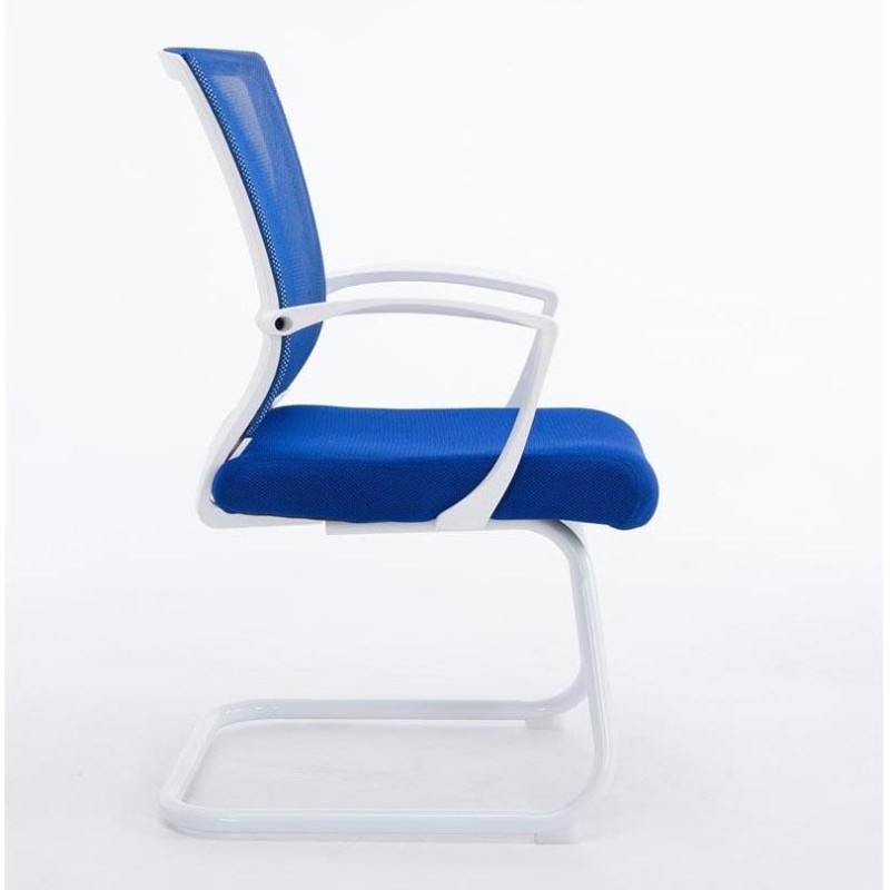 Silla de confidente CUBA WHITE V con Soporte Dorsal y Asiento Acolchado, en Negro