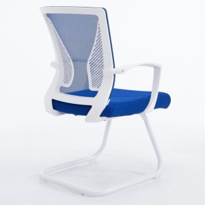 Silla de confidente CUBA WHITE V con Soporte Dorsal y Asiento Acolchado, en Negro