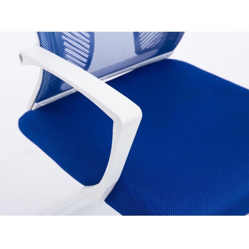 Silla de confidente CUBA WHITE V con Soporte Dorsal y Asiento Acolchado, en Negro