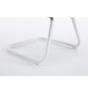 Silla de confidente CUBA WHITE V con Soporte Dorsal y Asiento Acolchado, en Negro