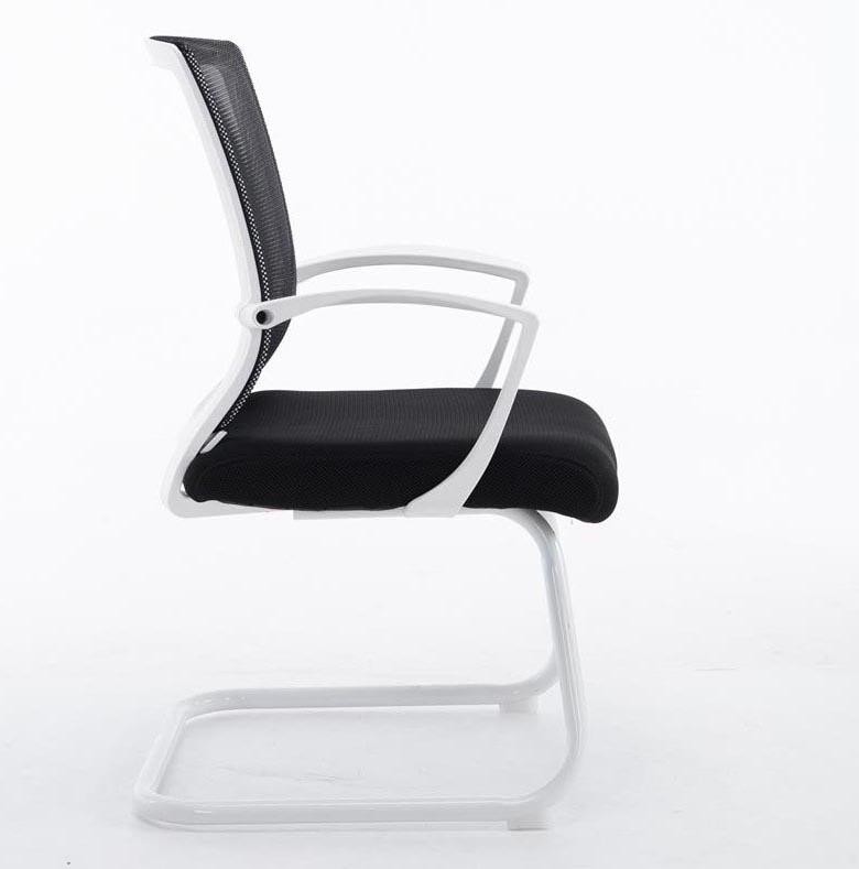 Silla de Confidente CUBA WHITE V, Estructura Metálica, en Malla Transpirable Color Negro