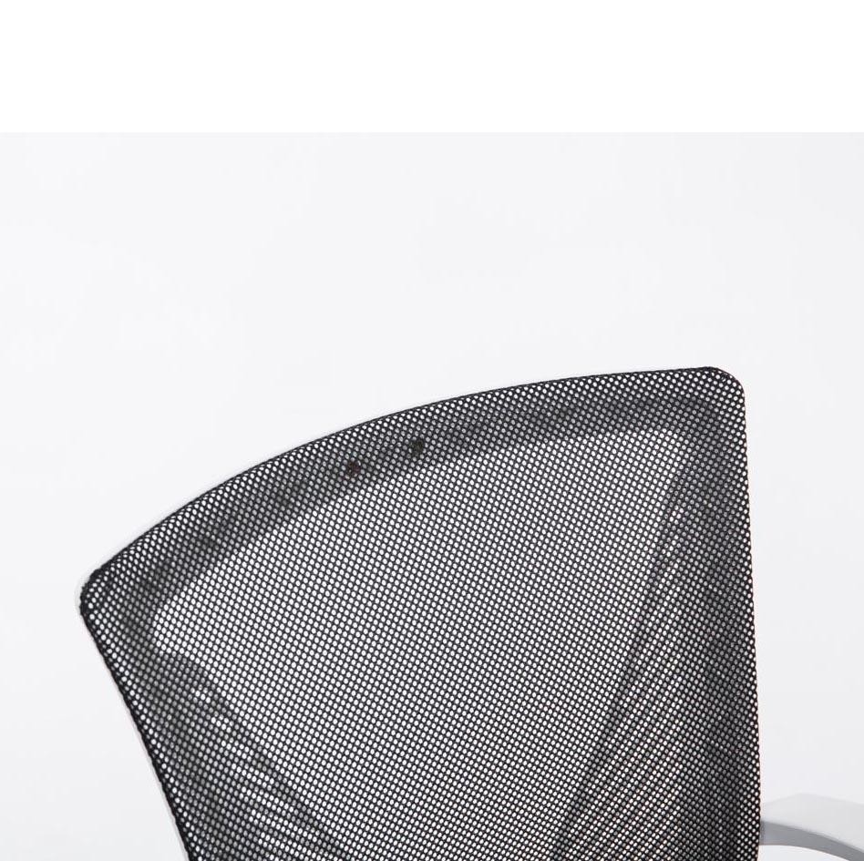 Silla de Confidente CUBA WHITE V, Estructura Metálica, en Malla Transpirable Color Negro