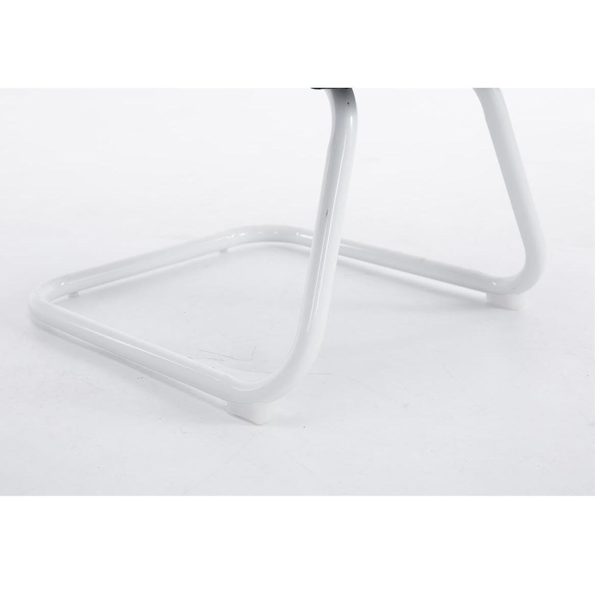 Silla de Confidente CUBA WHITE V, Estructura Metálica, en Malla Transpirable Color Negro