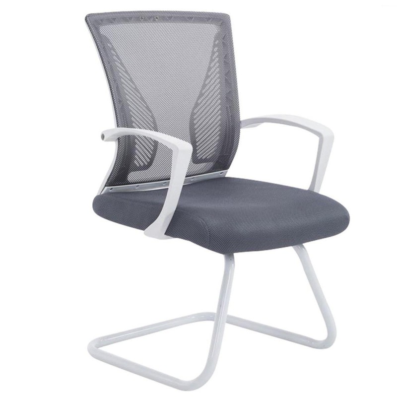 Silla de confidente CUBA WHITE V con Soporte Dorsal y Asiento Acolchado, en Negro