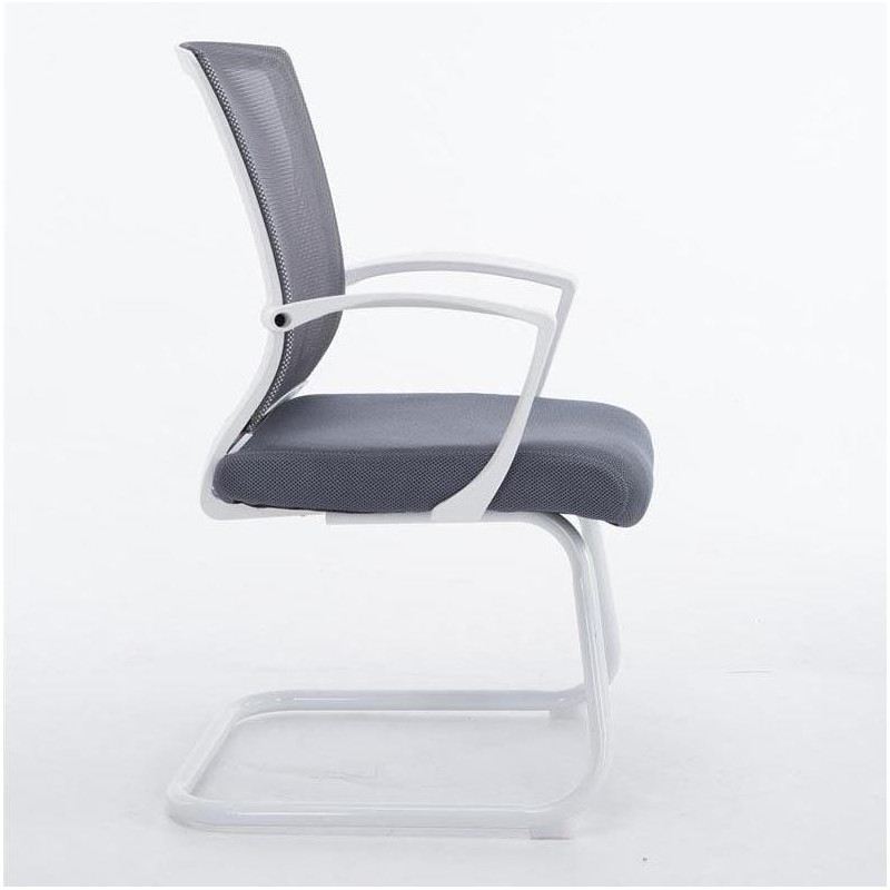 Silla de confidente CUBA WHITE V con Soporte Dorsal y Asiento Acolchado, en Negro