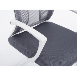 Silla de confidente CUBA WHITE V con Soporte Dorsal y Asiento Acolchado, en Negro