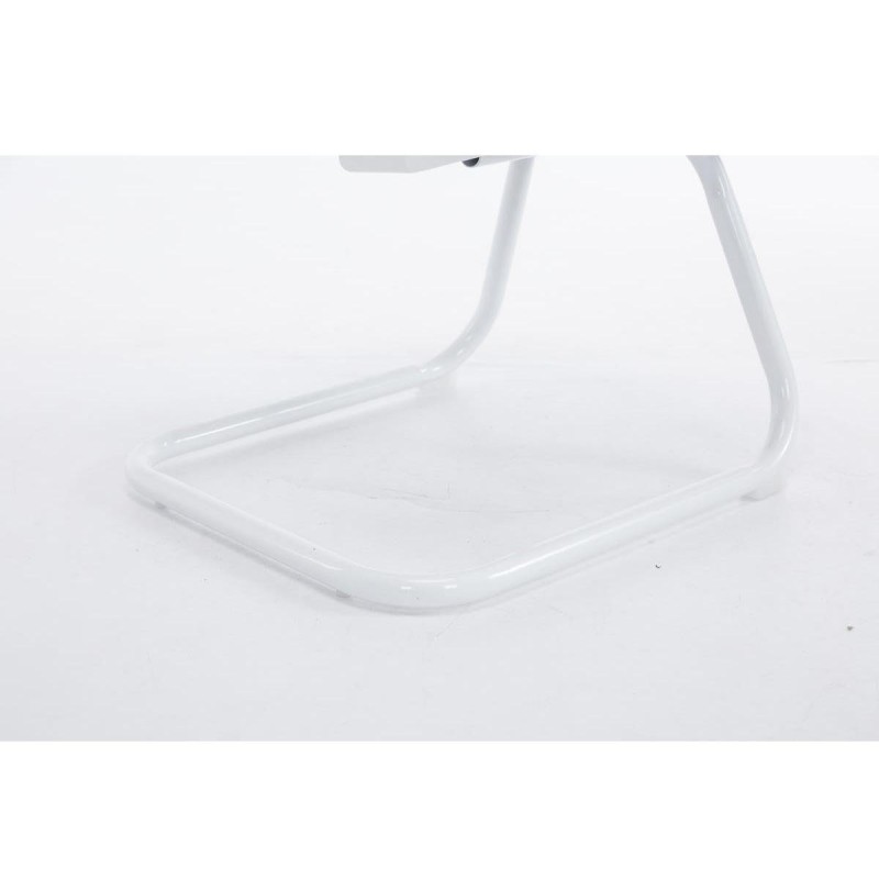 Silla de confidente CUBA WHITE V con Soporte Dorsal y Asiento Acolchado, en Negro