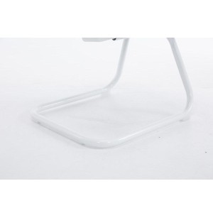 Silla de confidente CUBA WHITE V con Soporte Dorsal y Asiento Acolchado, en Negro