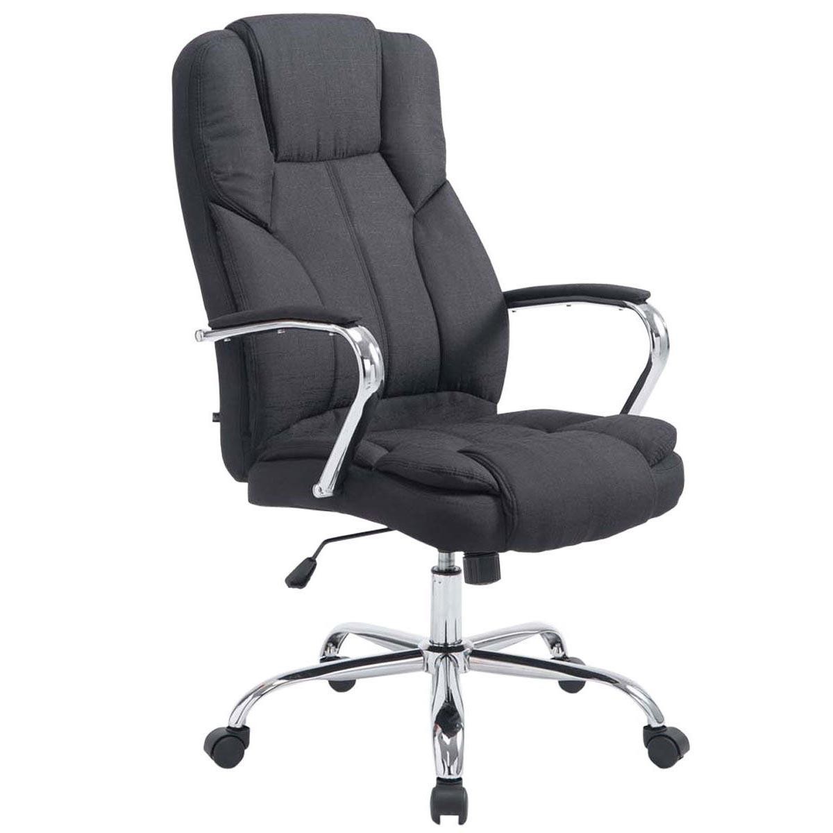 Sillón de oficina KANSAS TELA, resistente hasta 150kg!! Gran calidad, fabricado en acero, en Negro
