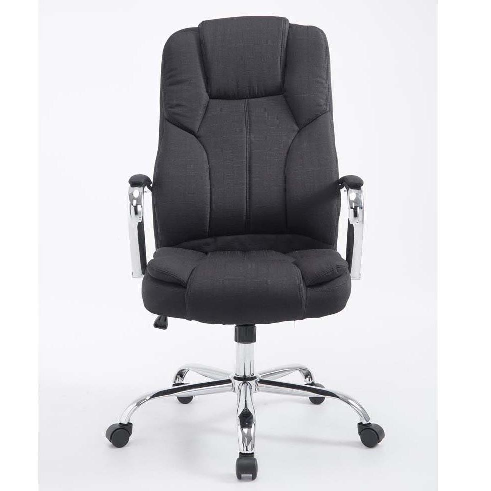 Sillón de oficina KANSAS TELA, resistente hasta 150kg!! Gran calidad, fabricado en acero, en Negro