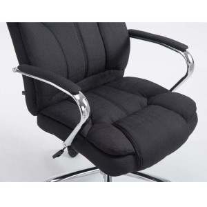 Sillón de oficina KANSAS TELA, Gran calidad, resistente hasta 150kg!!, en color Negro