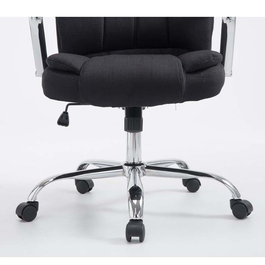Sillón de oficina KANSAS TELA, resistente hasta 150kg!! Gran calidad, fabricado en acero, en Negro
