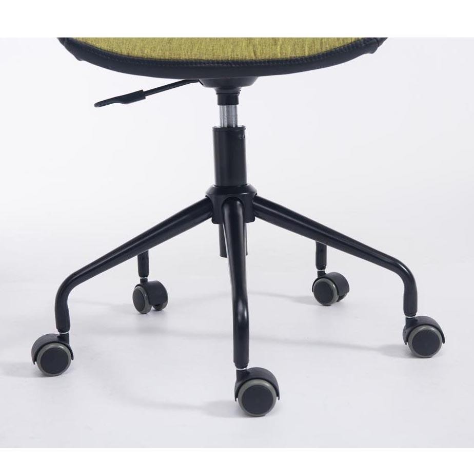 Silla de Oficina LAREDO, Estructura Metálica, en Tela Color Amarillo