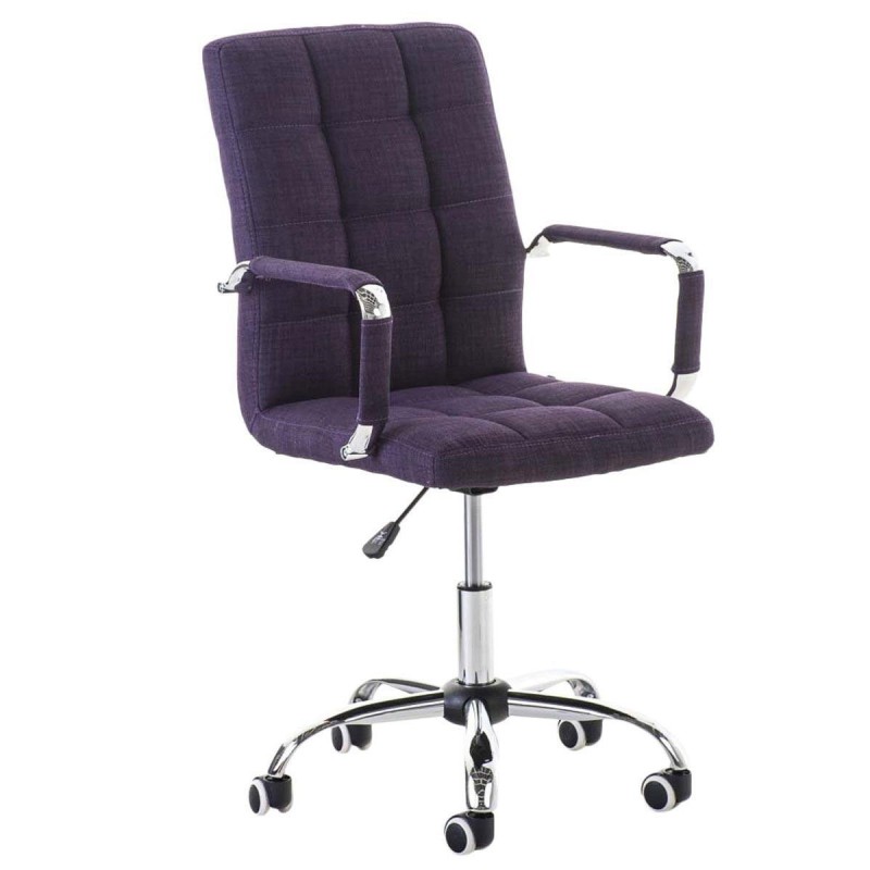 Sillón de oficina BRISTOL TELA, reposabrazos metálicos, color Negro