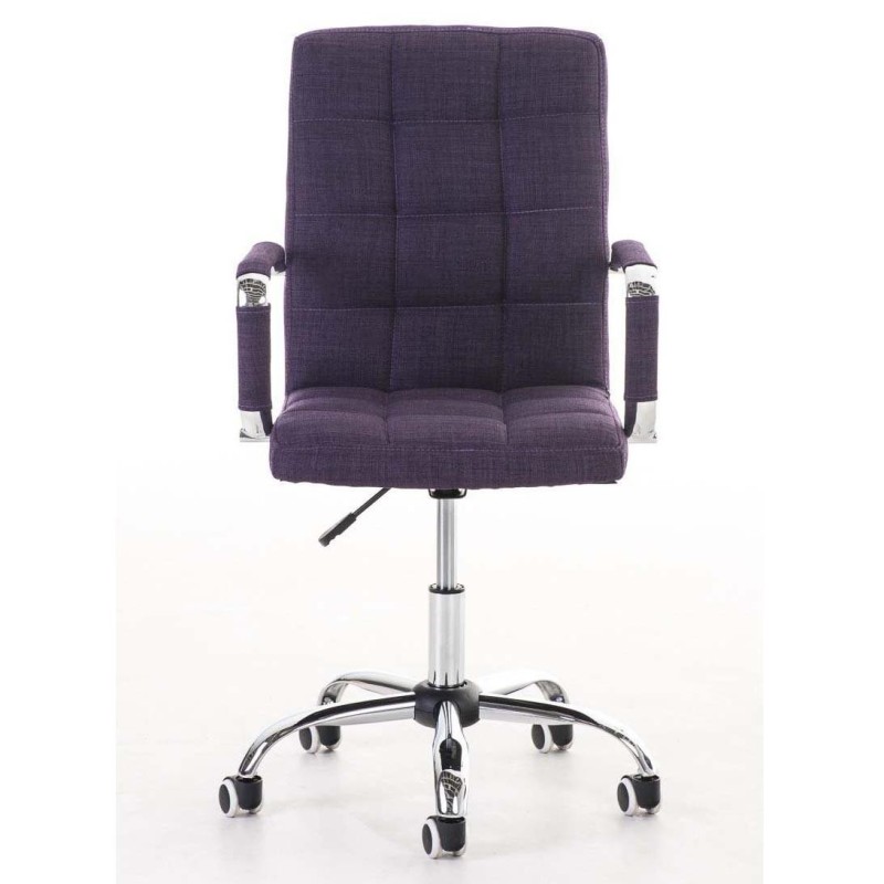 Sillón de oficina BRISTOL TELA, reposabrazos metálicos, color Negro