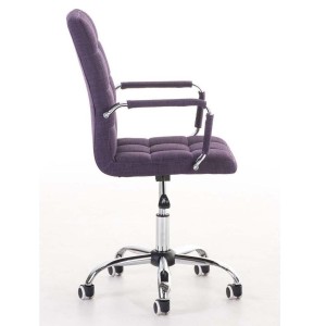 Sillón de oficina BRISTOL TELA, reposabrazos metálicos, color Negro