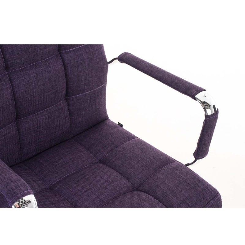 Sillón de oficina BRISTOL TELA, reposabrazos metálicos, color Negro
