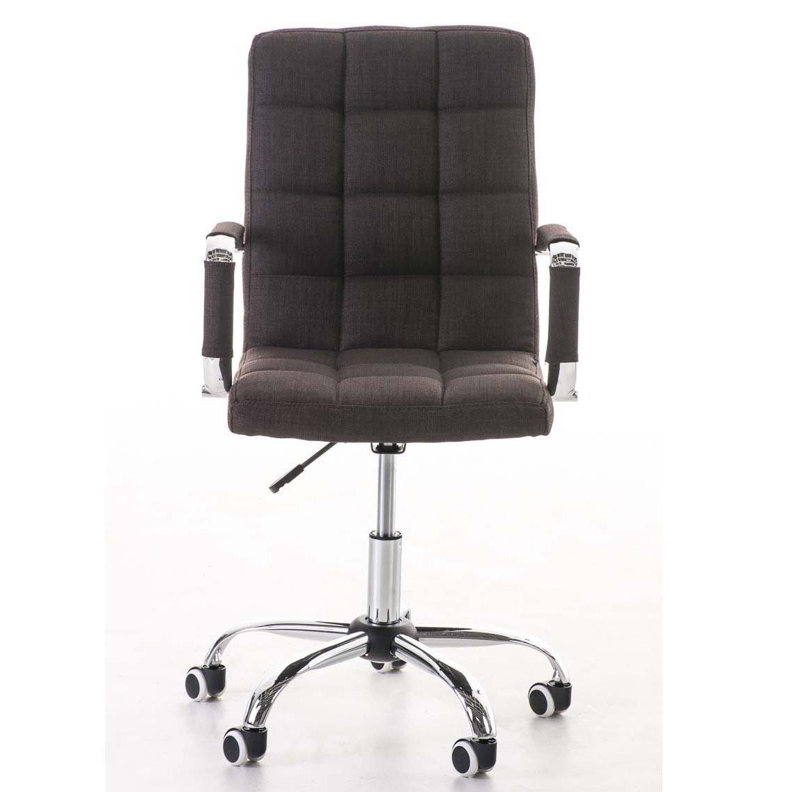Sillón de oficina BRISTOL TELA, estructura y reposabrazos metálicos, en color Negro