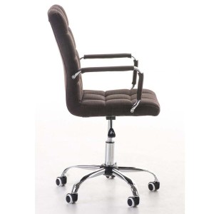 Sillón de oficina BRISTOL TELA, reposabrazos metálicos, color Negro