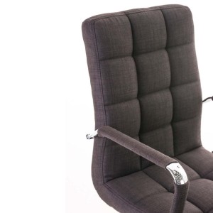 Sillón de oficina BRISTOL TELA, reposabrazos metálicos, color Negro