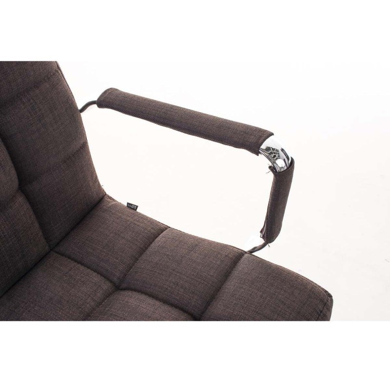 Sillón de oficina BRISTOL TELA, reposabrazos metálicos, color Negro
