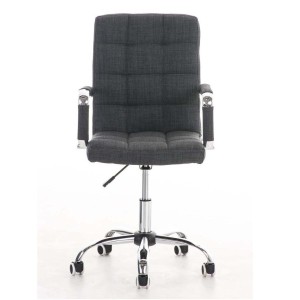 Sillón de oficina BRISTOL TELA, reposabrazos metálicos, color Negro