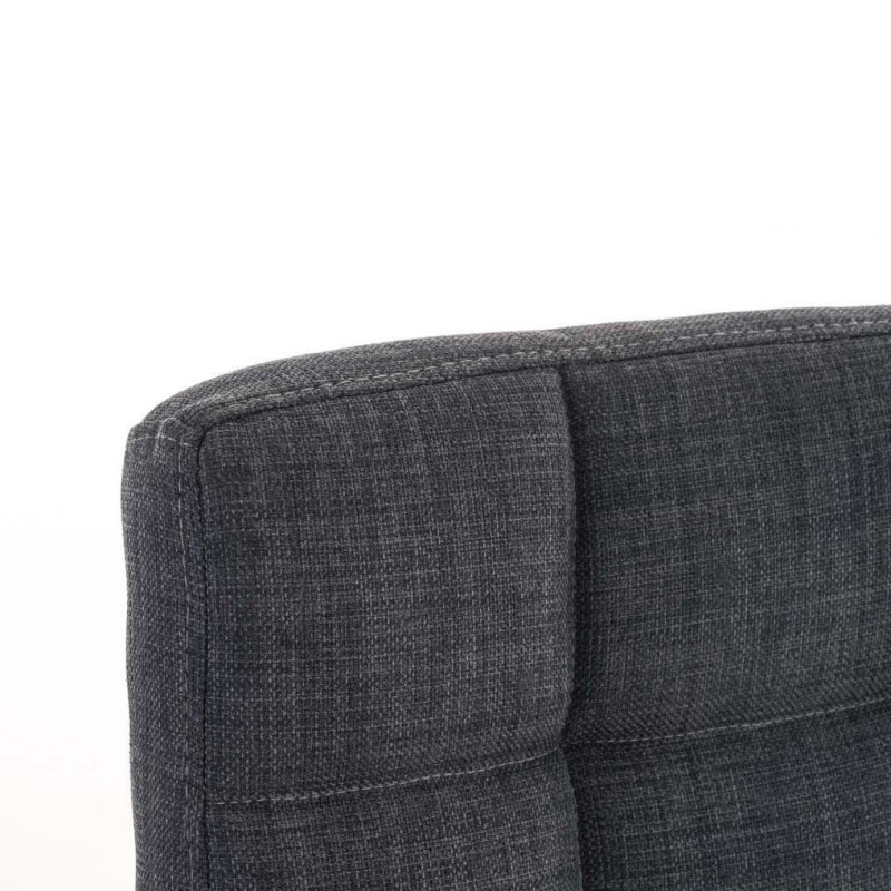 Sillón de oficina BRISTOL TELA, reposabrazos metálicos, color Negro