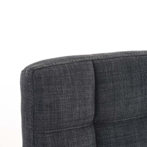 Sillón de oficina BRISTOL TELA, reposabrazos metálicos, color Negro