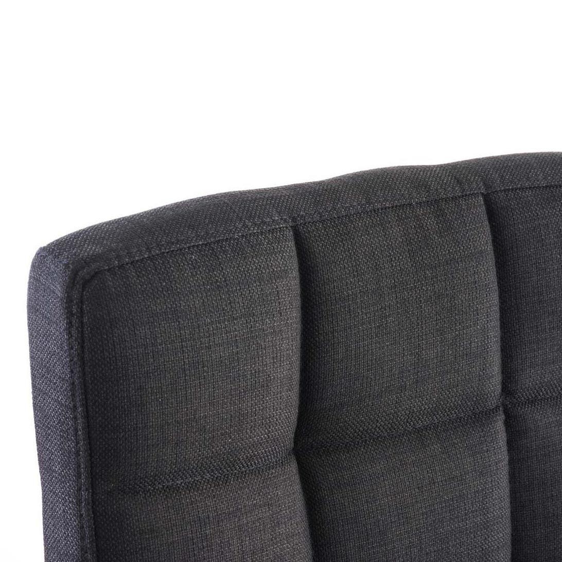 Sillón de oficina BRISTOL TELA, estructura y reposabrazos metálicos, en color Negro