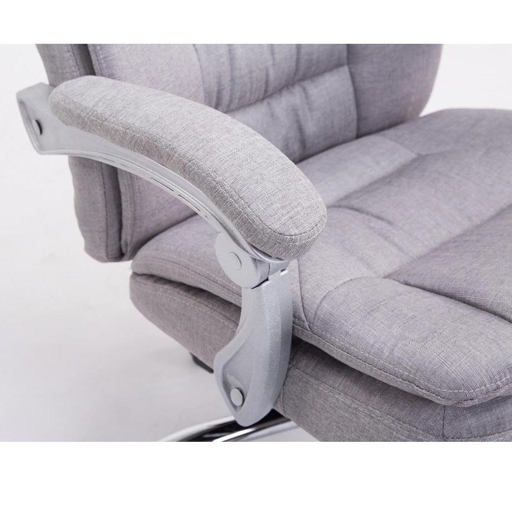 Sillón de Oficina AUSTIN, Reclinable, Reposapiés Extensible, en Tela color Negro
