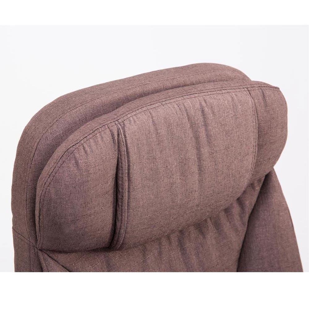 Sillón de Oficina AUSTIN, Reclinable, Reposapiés Extensible, en Tela color Negro