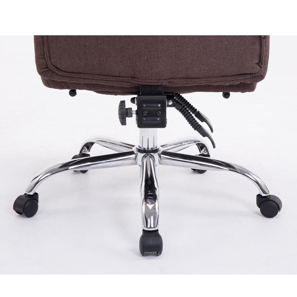 Sillón de Oficina AUSTIN, Reclinable, Reposapiés Extensible, en Tela color Negro