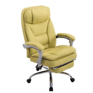 Sillón de Oficina AUSTIN, reclinable en varias posiciones y con reposapiés extensible en tela color negro