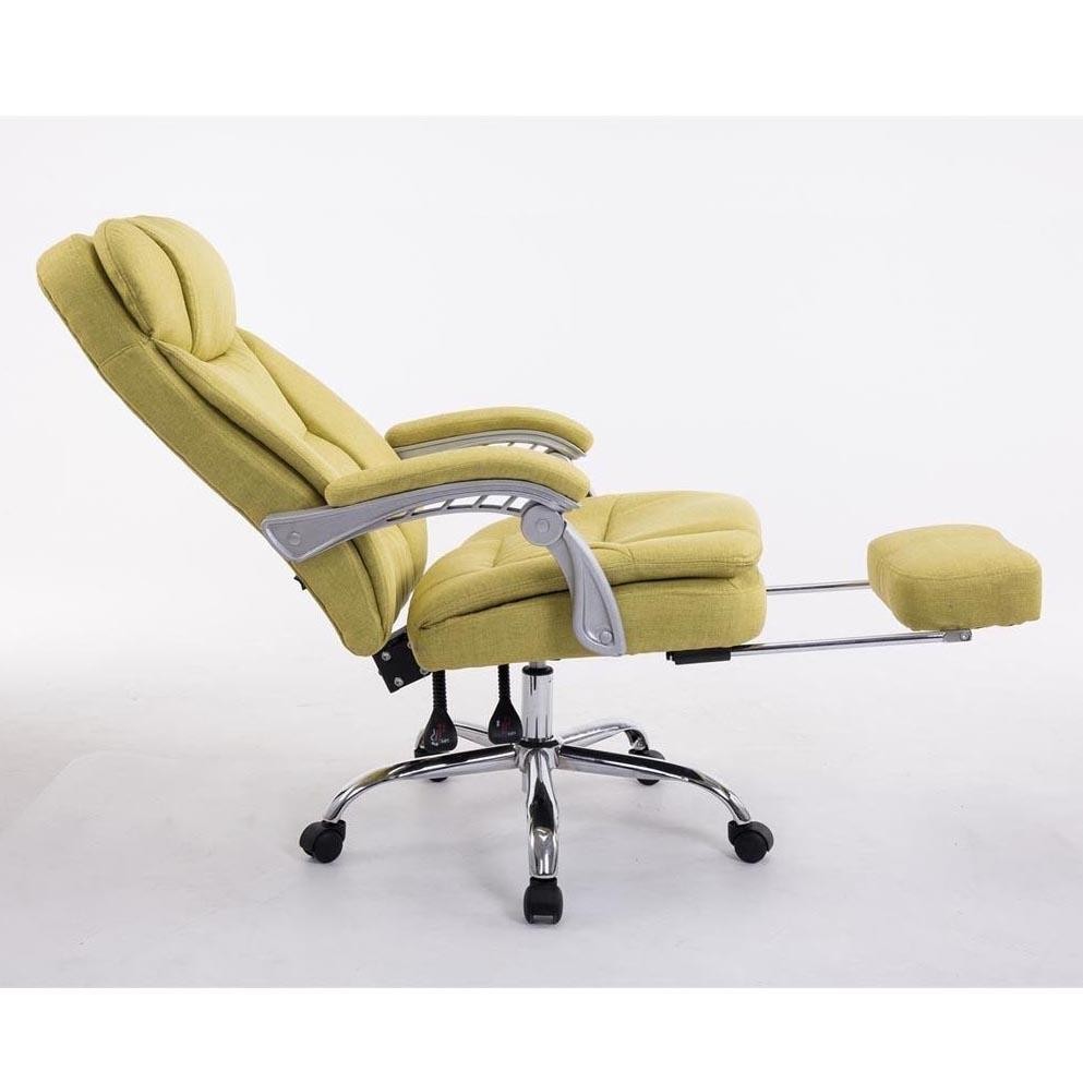 Sillón de Oficina AUSTIN, Reclinable, Reposapiés Extensible, en Tela color Negro