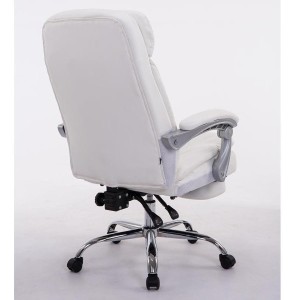 Sillón de Oficina AUSTIN PIEL, reclinable en varias posiciones y con reposapiés extensible en piel sintética color negro