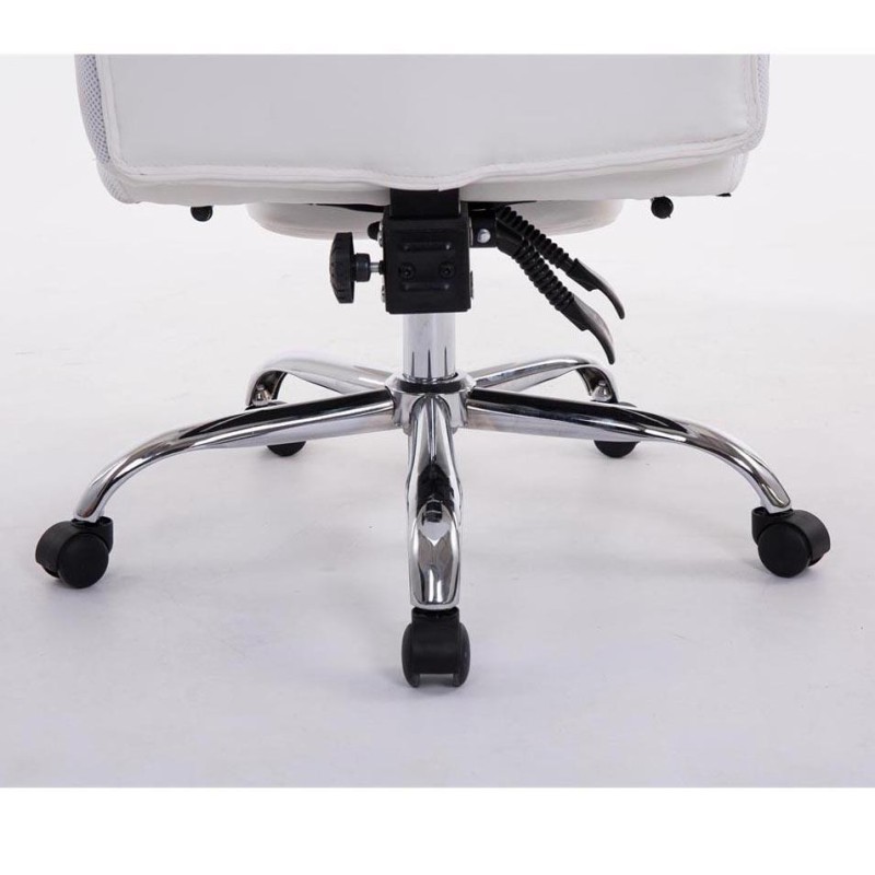 Sillón de Oficina AUSTIN PIEL, reclinable en varias posiciones y con reposapiés extensible en piel sintética color negro