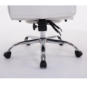 Sillón de Oficina AUSTIN PIEL, reclinable en varias posiciones y con reposapiés extensible en piel sintética color negro