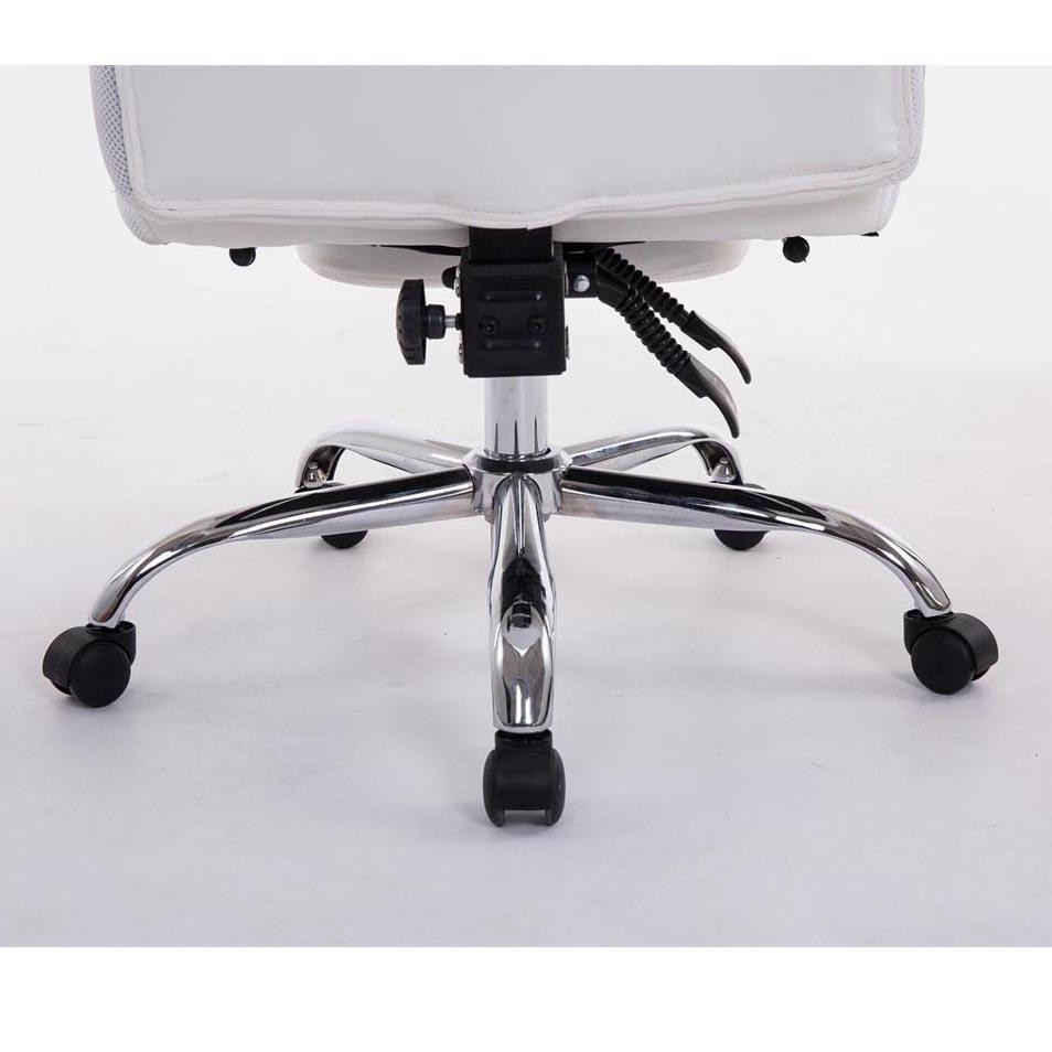 Sillón de Oficina AUSTIN PIEL, Reclinable, Reposapiés Extensible, en color Negro