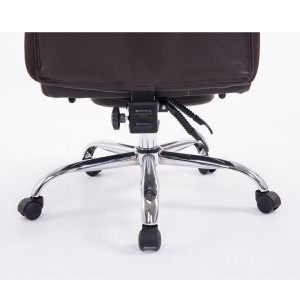 Sillón de Oficina AUSTIN PIEL, reclinable en varias posiciones y con reposapiés extensible en piel sintética color negro