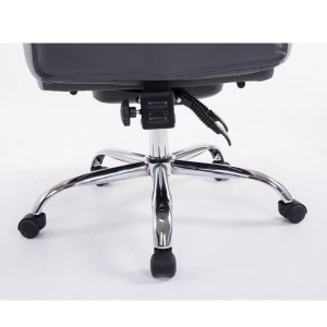 Sillón de Oficina AUSTIN PIEL, reclinable en varias posiciones y con reposapiés extensible en piel sintética color negro