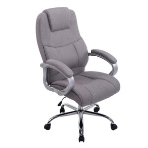 Sillón de oficina BOSTON TELA en acero acolchado, hasta 150kg, color Negro