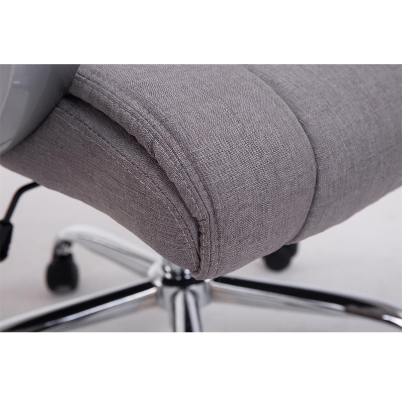 Sillón de oficina BOSTON TELA en acero acolchado, hasta 150kg, color Negro