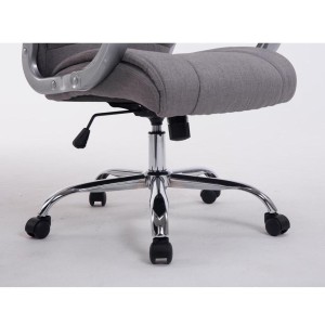 Sillón de oficina BOSTON TELA en acero acolchado, hasta 150kg, color Negro
