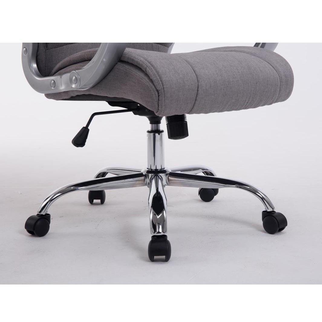 Sillón de oficina BOSTON TELA, Gran acolchado, muy resistente hasta 150kg!!, Estructura en Acero, en Negro