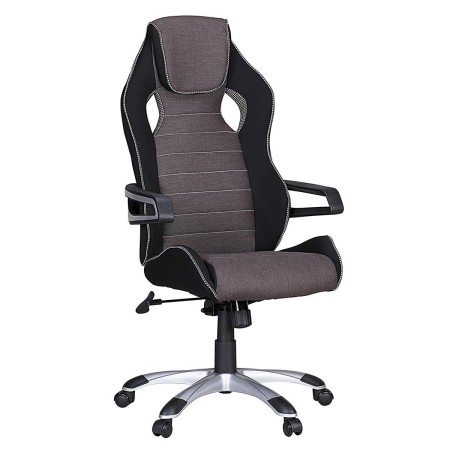 Silla Gaming DAKAR PRO, con Costuras, en Tela Negra y Gris