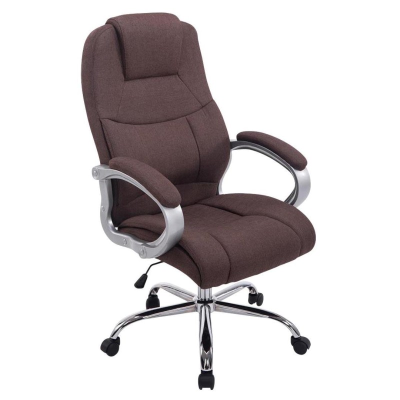 Sillón de oficina BOSTON TELA en acero acolchado, hasta 150kg, color Negro