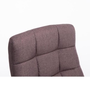 Sillón de oficina LISBOA TELA, estructura metálica, en color Crema