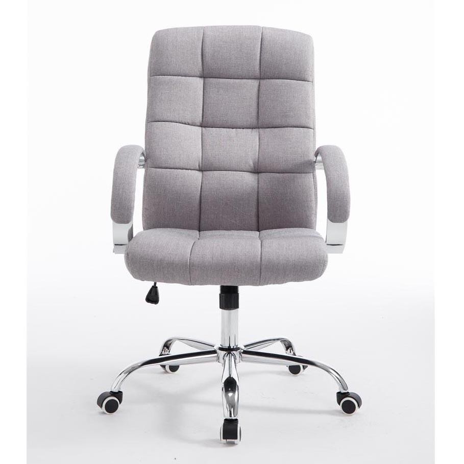 Sillón de oficina LISBOA TELA, Gran calidad, estrucura metálica, color Crema